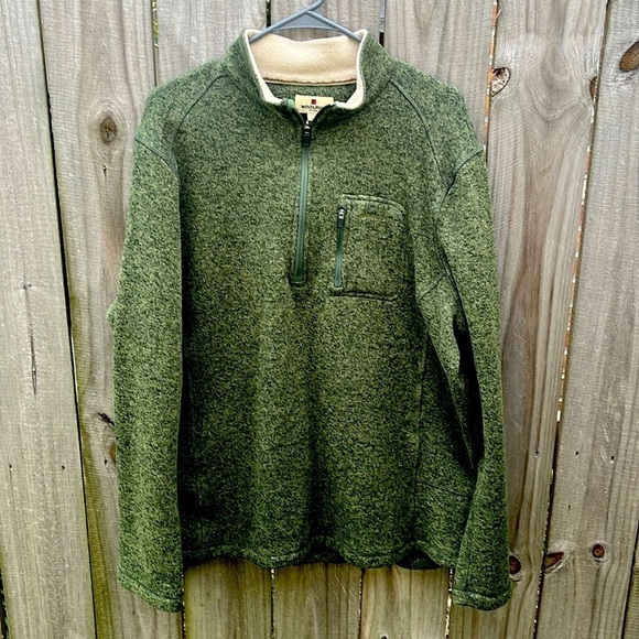Woolrich Other - Woolrich XL Qtr Zip Pullover Forest Green with Chest Pocket